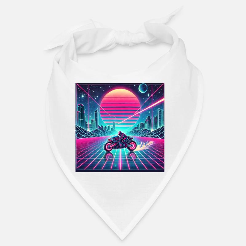Neon Grid Odyssey – Synthwave trifft Tron Legacy Bandana