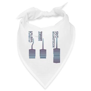 KUPPLUNG, BREMSE, GASPEDAL, GAS - Bandana - Weiß - Vorne