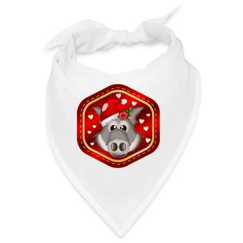 WEIHNACHTSGESCHENKE WILDSCHWEINE - Bandana - Weiß - Vorne