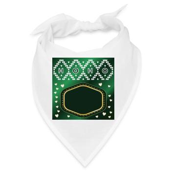WEIHNACHTLICHES NAMENSSCHILD - Bandana - Weiß - Vorne