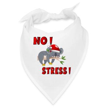 WEIHNACHTSTIERE KEIN STRESS - Bandana - Weiß - Vorne