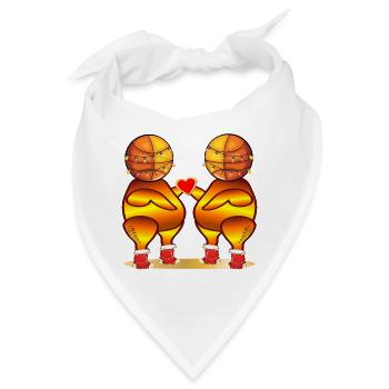 Weihnachten Basketball Brathähnchen Grillen - Bandana - Weiß - Vorne