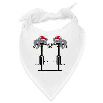 WEIHNACHTSGESCHENKE FAHRRADFAHREN RADSPORT - Bandana - Weiß - Vorne
