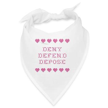 Deny Defend Depose - Bandana - Weiß - Vorne