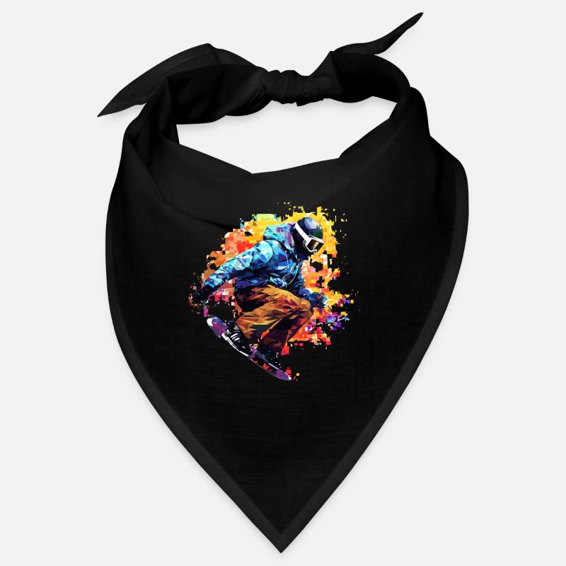 Snowboard Sport Jeu Champion Compétition Abstrait Bandana