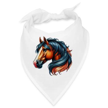 Pferd - Bandana - Weiß - Vorne