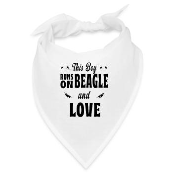 Dieser Junge Beagle Design - Bandana - Weiß - Vorne