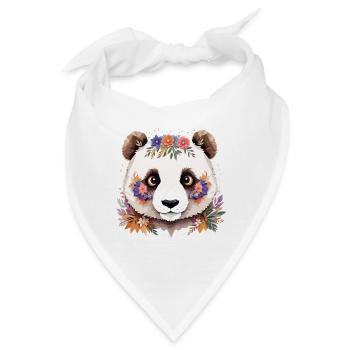 Panda Verspielt Entzückend Spaß Tier Bunt - Bandana - Weiß - Vorne