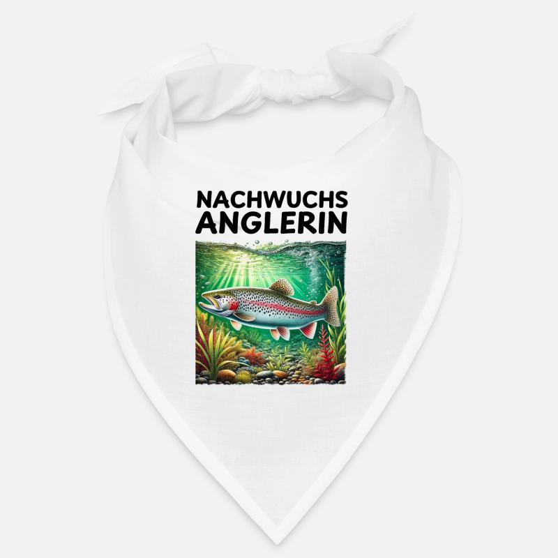 Nachwuchs Anglerin Forelle Geschenk Angler Geburt Bandana