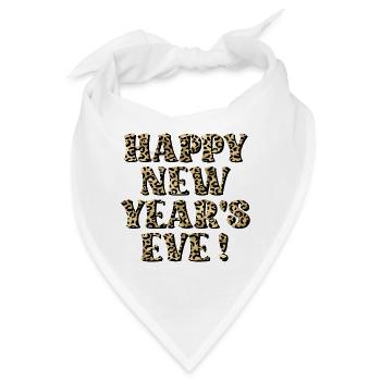 FROHES SILVESTER WÜNSCHT LEOPARD - Bandana - Weiß - Vorne
