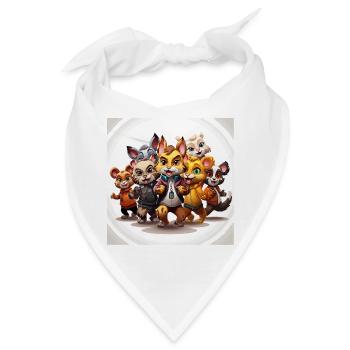 Das groovige Line-Up - Bandana - Weiß - Vorne