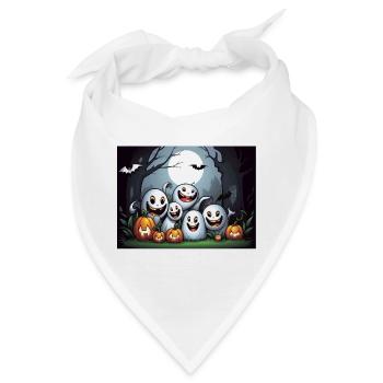 Das verzauberte Halloween-Treffen - Bandana - Weiß - Vorne