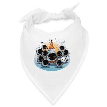 Die lustige Schneemann-Brigade - Bandana - Weiß - Vorne