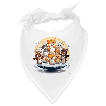 Der Schneeball-Wahnsinn - Bandana - Weiß - Vorne