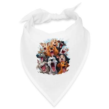 Das Porträt der fröhlichen Menagerie - Bandana - Weiß - Vorne
