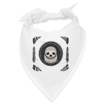 Faultier Pubertät Bär chill cool lol Gesicht illus - Bandana - Weiß - Vorne