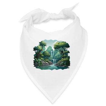 Mystische Kaskaden - Bandana - Weiß - Vorne