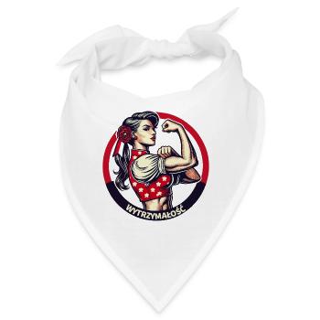 Stärke starke Frau Polin Polen retro Geschenk - Bandana - Weiß - Vorne