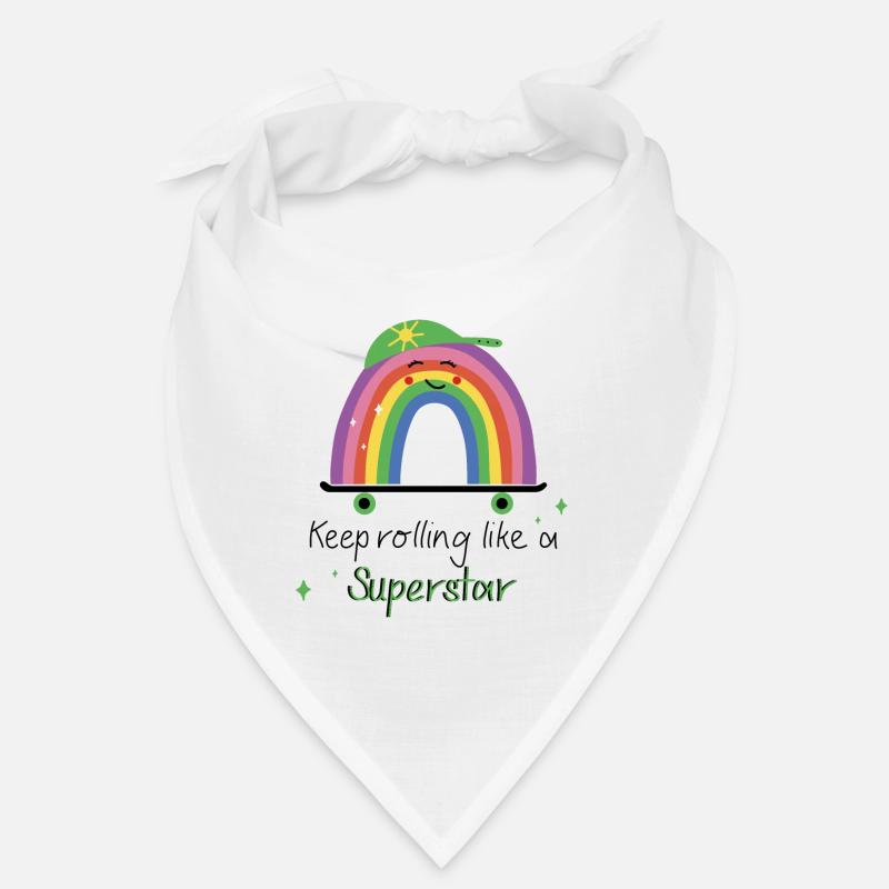 Keep Rolling Like a Superstar - Regenbogen Skate Bandana