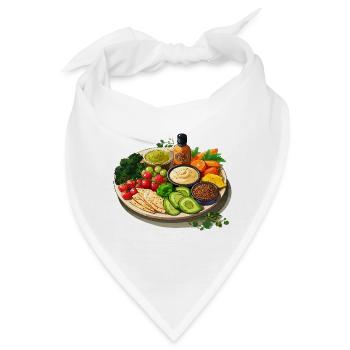 Lebendige Platte - Bandana - Weiß - Vorne
