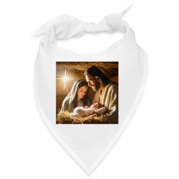 Jesus, Katholik, Jesus Christus - Bandana - Weiß - Vorne