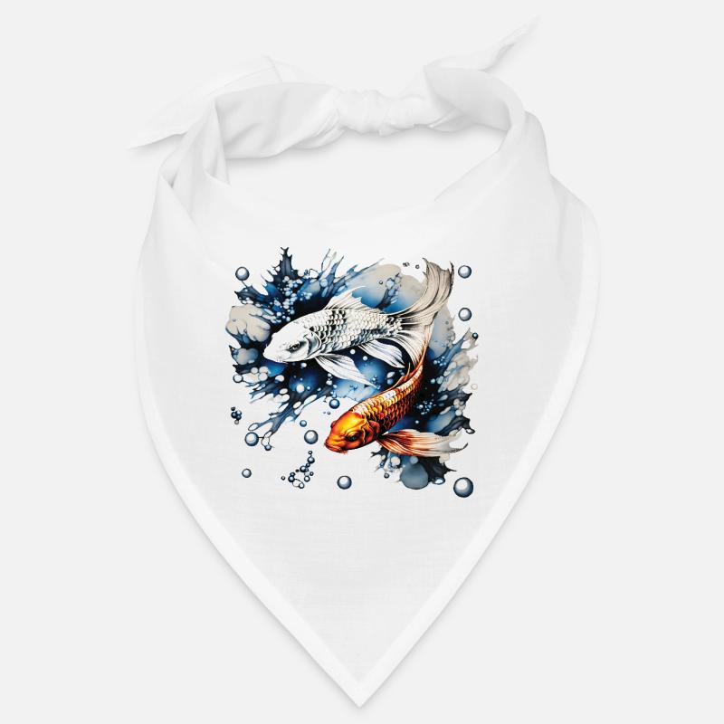 Koifishes and bubbles Bandana