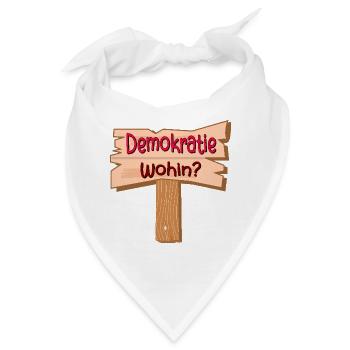 DEMOKRATIE PFAD - Bandana - Weiß - Vorne