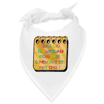 BEZIEHUNG ZEIT - DANKBARKEIT DANKE - Bandana - Weiß - Vorne