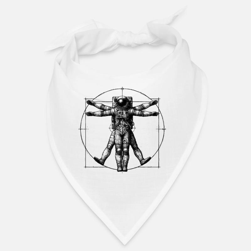 Vitruvian Astronaut Sketch Drawing Gift Bandana