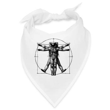 Vitruvian Astronaut Skizze Zeichnung Geschenk - Bandana - Weiß - Vorne