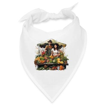 Markt-Mosaik - Bandana - Weiß - Vorne