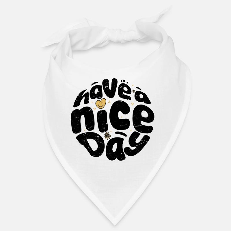 Have a Nice Day Bubble Text Circle Bandana