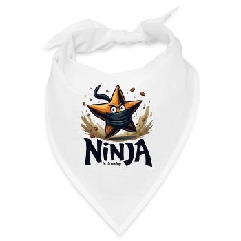Ninja in Ausbildung Stern - Bandana - Weiß - Vorne