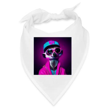 Erdmännchen, Erdmännchen Humor, lustiges Erdmännchen - Bandana - Weiß - Vorne