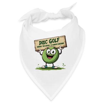 Disc Golf - Where The Grass is Always Greener - Bandana - Weiß - Vorne
