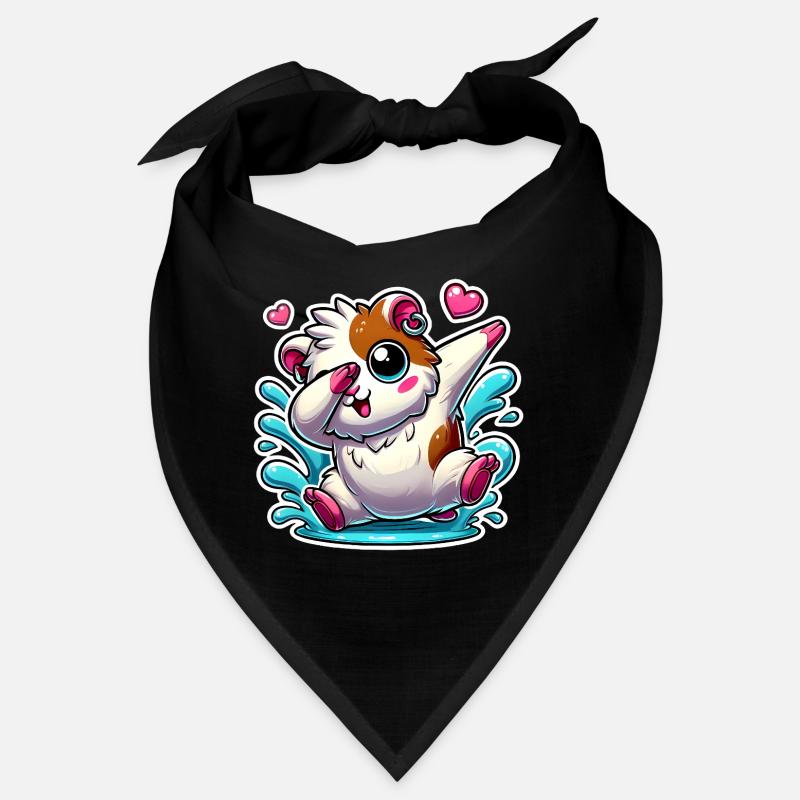 Dabbing cochon d’Inde dessin animé autocollant Bandana