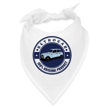 Retro-Auto - Bandana - Weiß - Vorne