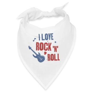 Ich liebe Rock'n'Roll - Bandana - Weiß - Vorne