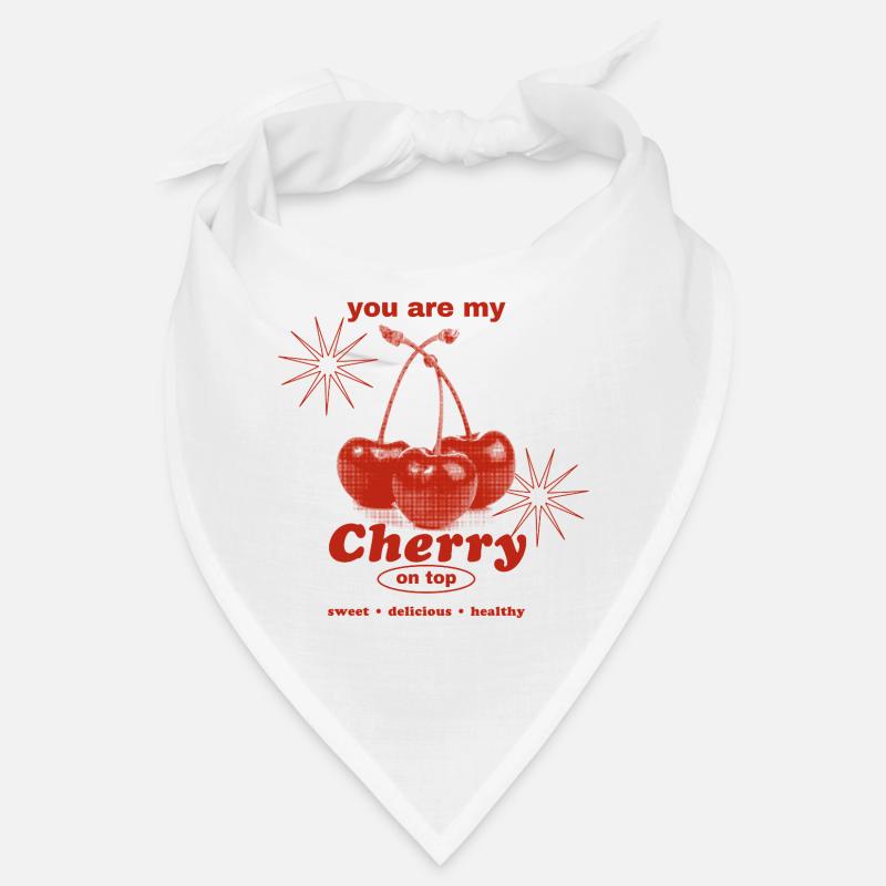 Cherry on Top – Süße Perfektion - Bandana - Weiß