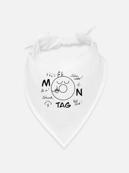 Monday Blues - Bandana - white - Front