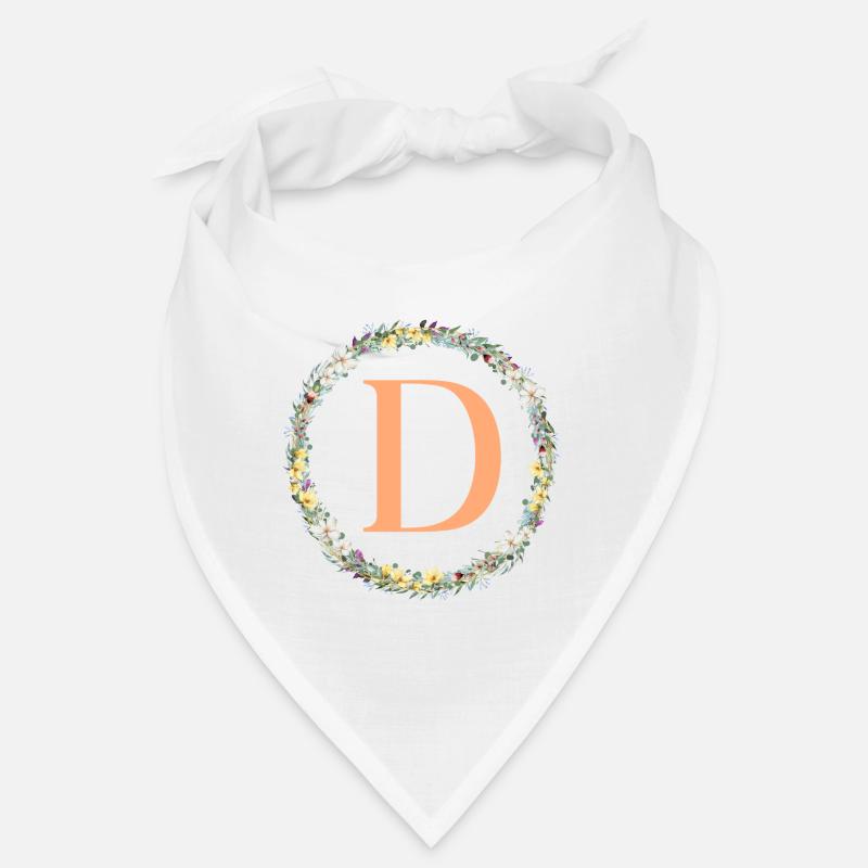 D Monogram, Couronne de fleurs, Personnalisable Bandana