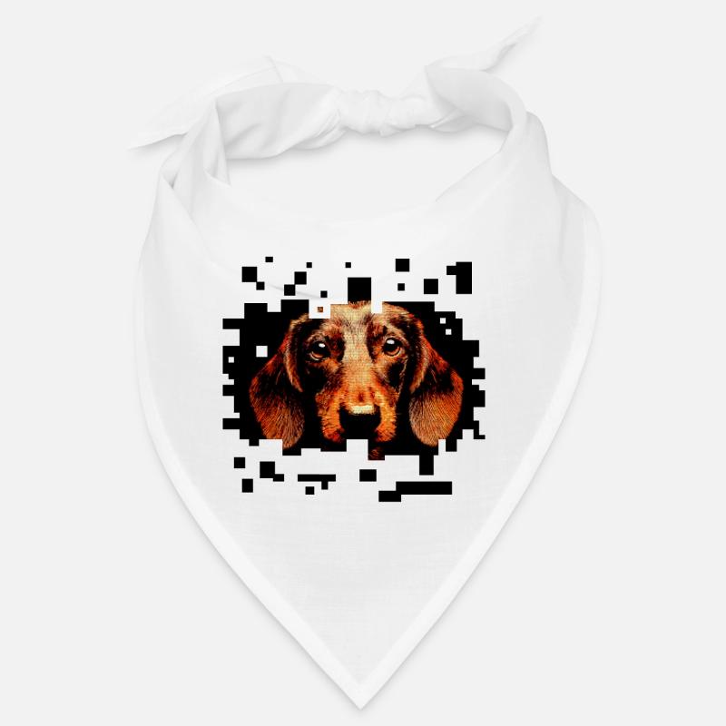 Rauhaariger Dackel Pixelart Bandana