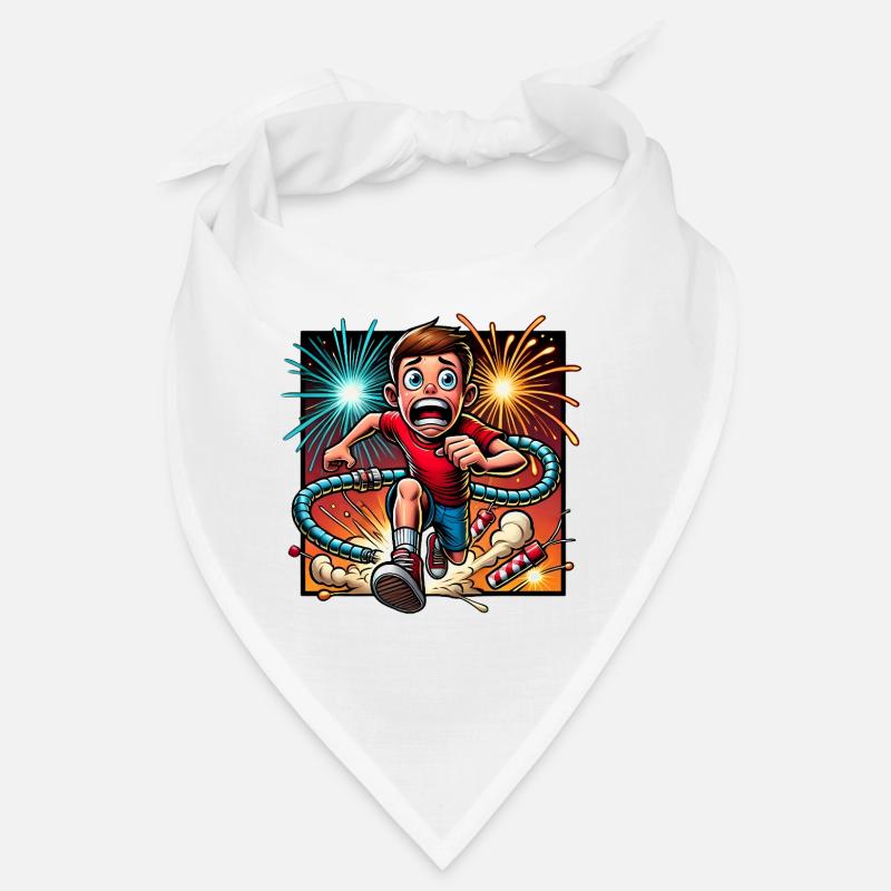 Funny Firework Escape Cartoon Design Bandana