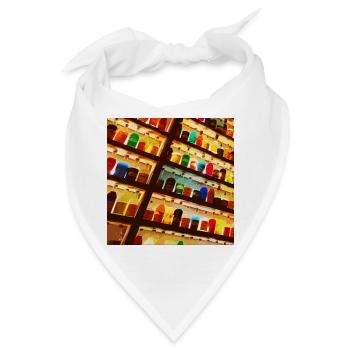 Bunte Flaschen - Bandana - Weiß - Vorne