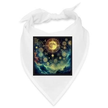 Mystische Astrologie - Bandana - Weiß - Vorne