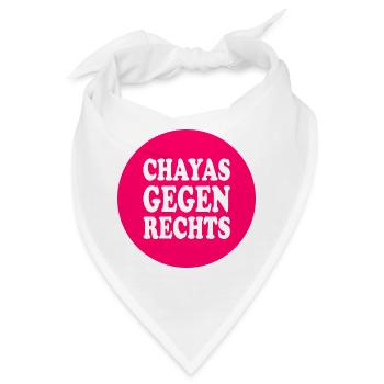 chayas gegen rechts - Bandana - Weiß - Vorne
