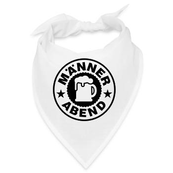 Männer Abend Bier - Bandana - Weiß - Vorne