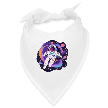 Weltraum-Regenbogen-Astronaut - Bandana - Weiß - Vorne