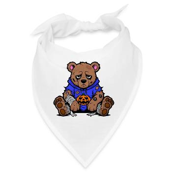 Halloween Bär - Bandana - Weiß - Vorne