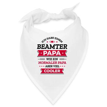 BEAMTER PAPA COOL, OFFIZIELL, STIL, SERVICE - Bandana - Weiß - Vorne